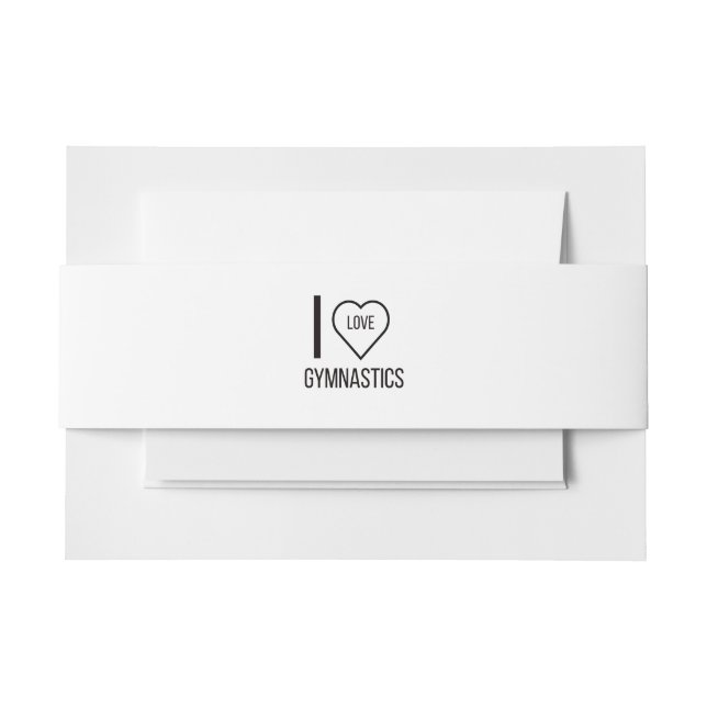 BANDEAU DE FAIRE-PART J'ADORE LA GYMNASTIQUE (Devant Example)