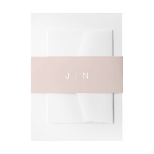 Bandeau De Faire-part JALAINE Moderne Blush Pink Monogram Mariage