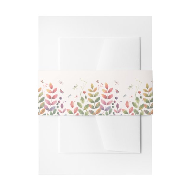 Bandeau De Faire-part Jardin d'automne avec Mariage de libellules (Devant example)