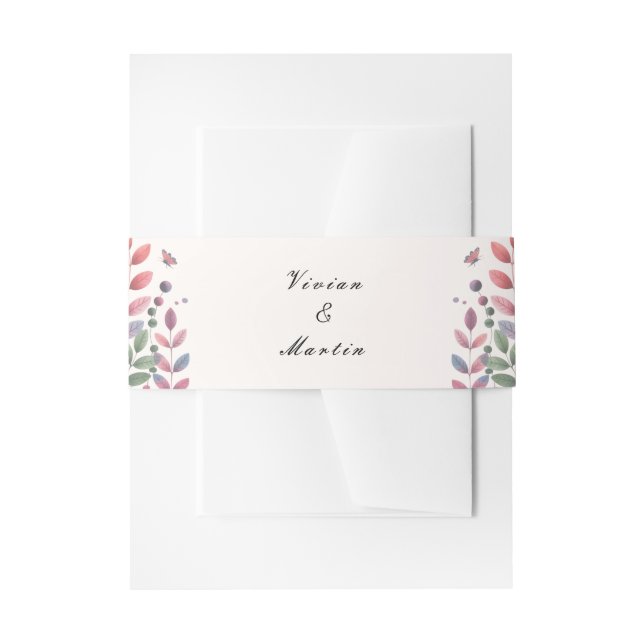 Bandeau De Faire-part Jardin d'automne avec Mariage de libellules (Devant example)