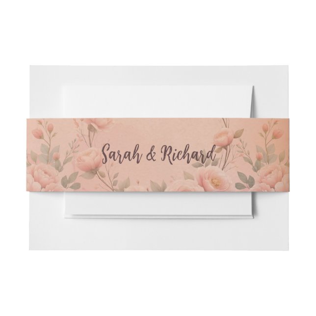 Bandeau De Faire-part Jardin de Contes de Fées Fleurs Mariage (Devant Example)