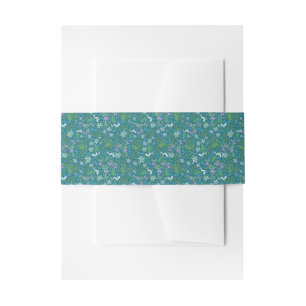 Bandeau De Faire-part Jardin de printemps Fête des Mères Bleu pourpre bl