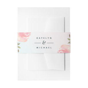 Bandeau De Faire-part Jardin Floral Pierre Mariage Monogramme