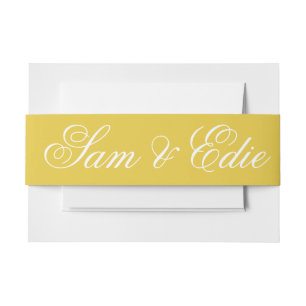 Bandeau De Faire-part Jaune minimaliste de moutarde