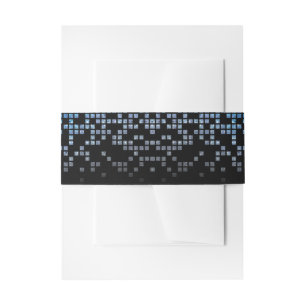 Bandeau De Faire-part Jeu vidéo noir bleu Gamer Bar Mitzvah