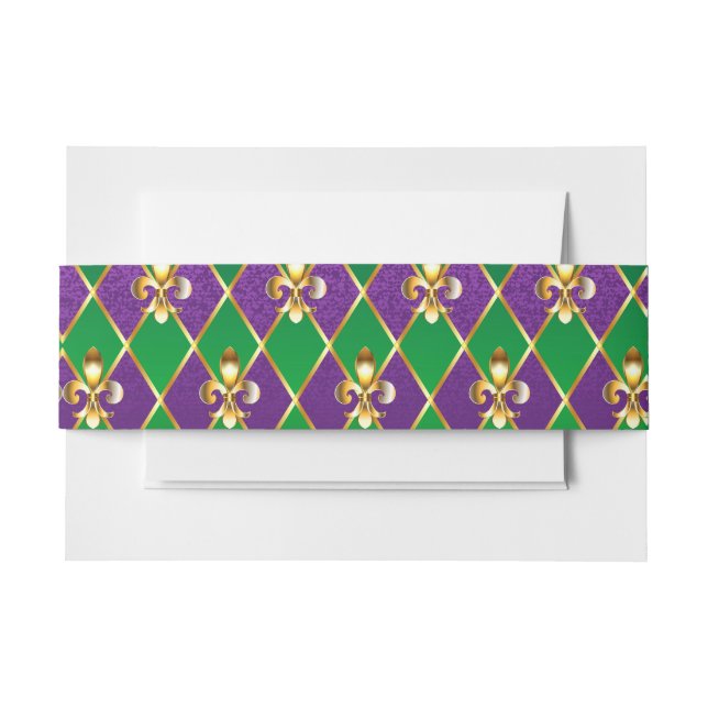 Bandeau De Faire-part Jewelry Background Mardi Gras (Devant Example)