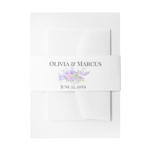 Bandeau De Faire-part Joli bouquet floral rose et violet