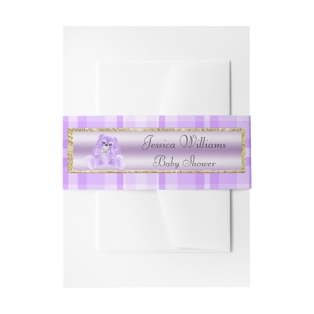 Bandeau De Faire-part Joli Lapin Lilas (Devant example)