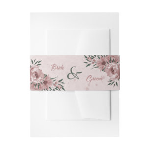Bandeau De Faire-part joli mariage botanique de fleurs roses