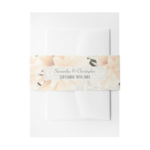 Bandeau De Faire-part Joli mariage de fleurs de pêche pâle