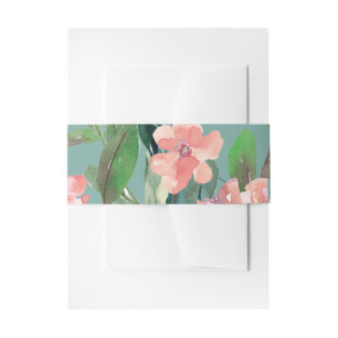 Bandeau De Faire-part Jolie aquarelle fleurit Mariage vert