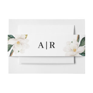 Bandeau De Faire-part Jolie bande de ventre floral Magnolia