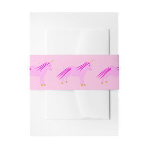 Bandeau De Faire-part Jolie fille rose bébé Unicorn Baby shower Motif
