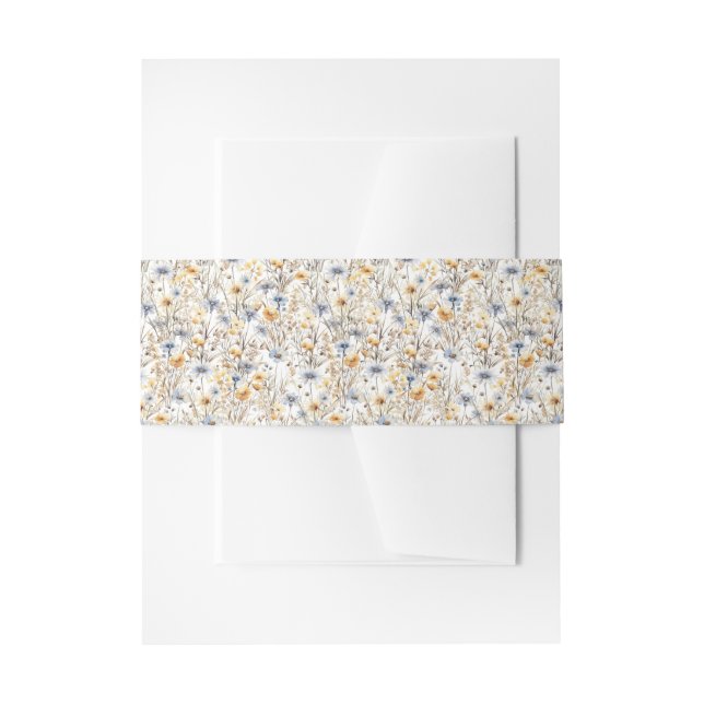 Bandeau De Faire-part Jolie florale de fleurs sauvages (Devant example)