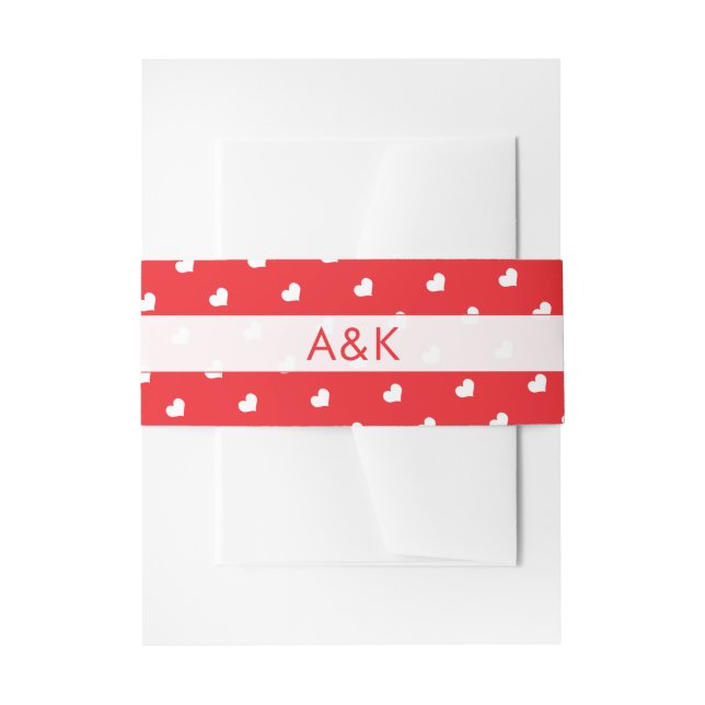 Bandeau De Faire-part Joyeuse Saint-Valentin Moderne Motif d'Amour (Devant example)