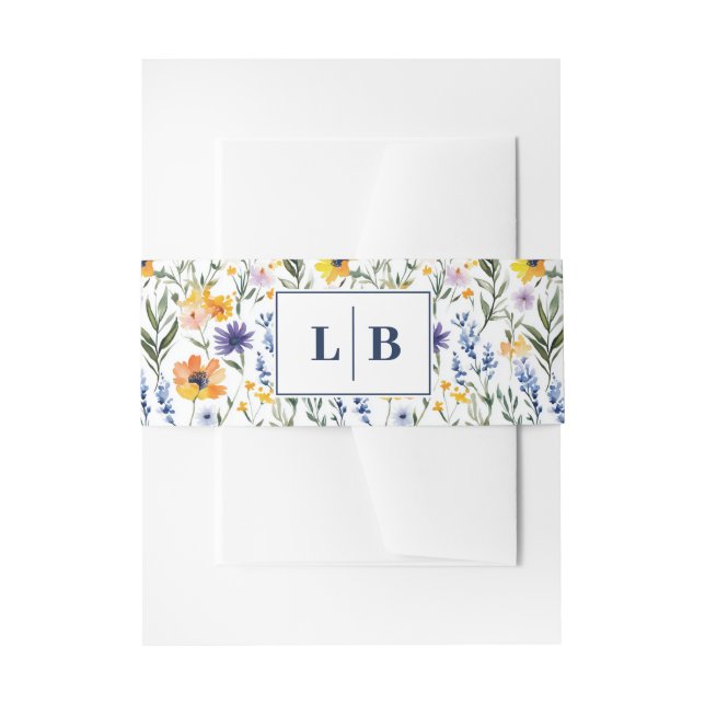 Bandeau De Faire-part Joyful Floral Watercolor Garden (Devant example)