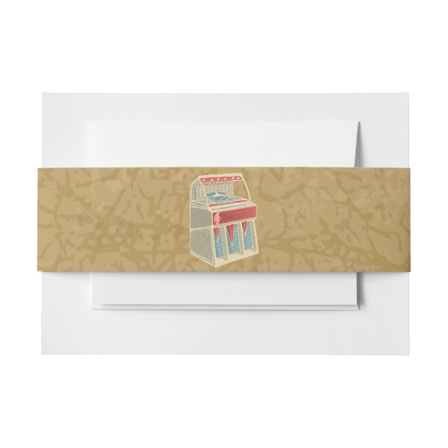 Bandeau De Faire-part Juke-box (Devant Example)