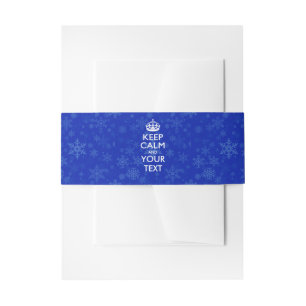 Bandeau De Faire-part KEEP CALM personnalisé et votre texte en bleu