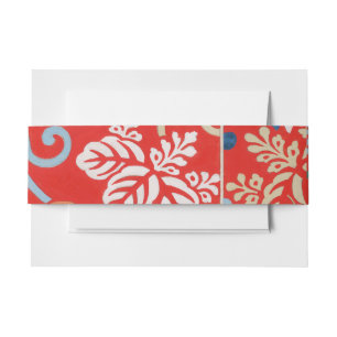 Bandeau De Faire-part Kimono japonais hawaïen rouge : Vintage floral