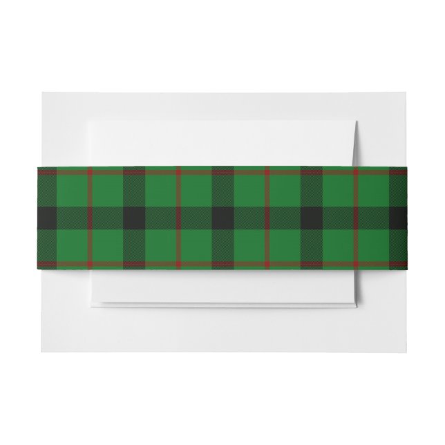 Bandeau De Faire-part Kincaide Scottish Tartan Belly Band (Devant Example)