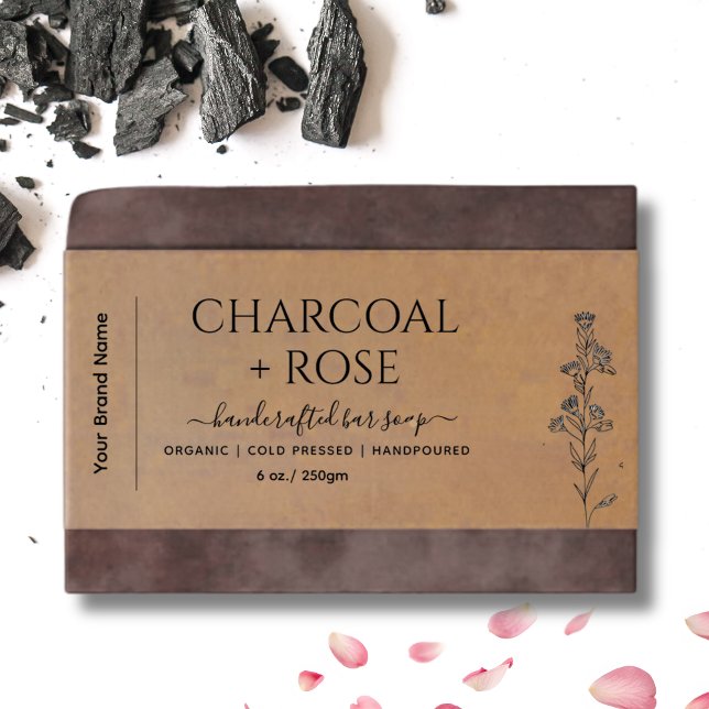 Bandeau De Faire-part Kraft Homemade Soap wrap Label  with logo (Créateur téléchargé)