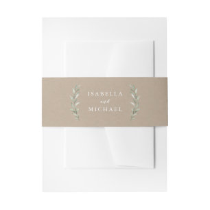 Bandeau De Faire-part Kraft Simple mariage de verdure rustique