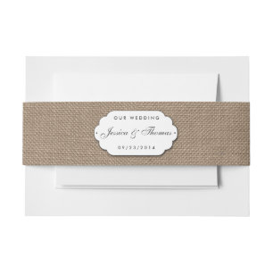 Bandeau De Faire-part La collection de Mariages Burlap & Lace