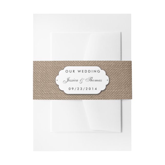 Bandeau De Faire-part La collection de Mariages Burlap & Lace (Devant example)