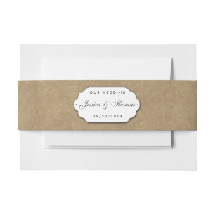 Bandeau De Faire-part La collection de Mariages Kraft & Lace