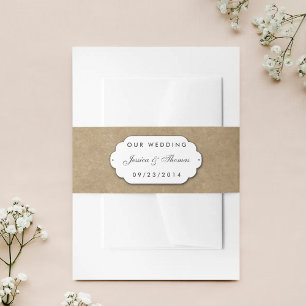 Bandeau De Faire-part La collection de Mariages Kraft & Lace