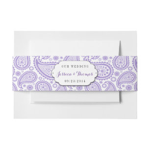 Bandeau De Faire-part La collection Mariage moderne Paisley - Purple