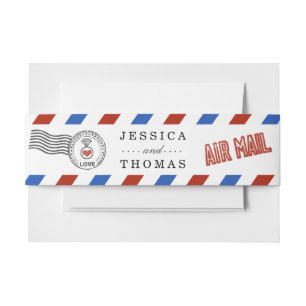 Bandeau De Faire-part La collection moderne de Mariages Airmail