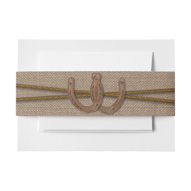 Bandeau De Faire-part La collection Rustic Horseshoe Mariage (Devant Example)