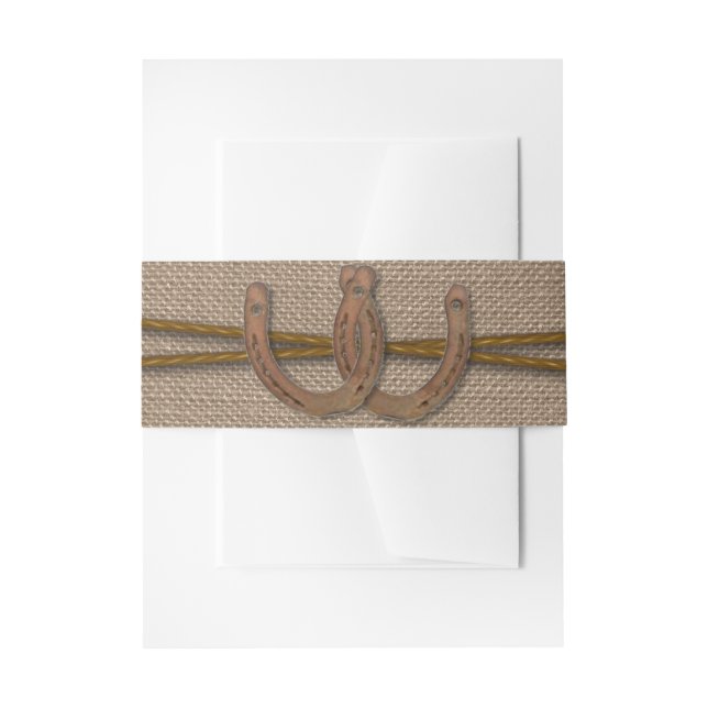 Bandeau De Faire-part La collection Rustic Horseshoe Mariage (Devant example)