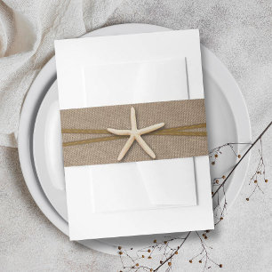 Bandeau De Faire-part La collection rustique de mariage Starfish Beach