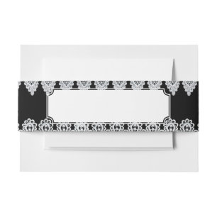 Bandeau De Faire-part La dentelle blanche forme une frontière sensible