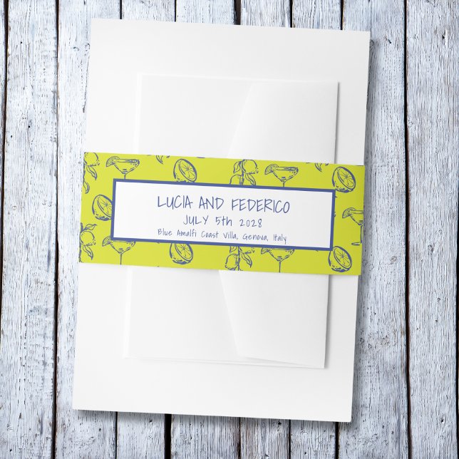 Bandeau De Faire-part La Dolce Vita citrons méditerranéens (Créateur téléchargé)