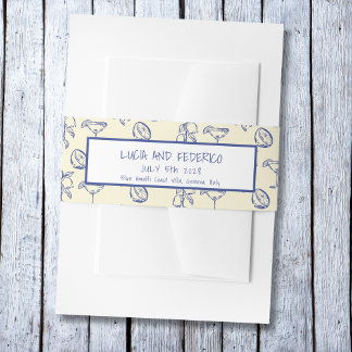 Bandeau De Faire-part La Dolce Vita citrons méditerranéens