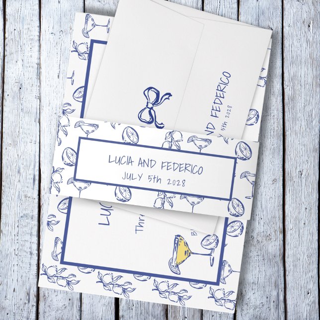 Bandeau De Faire-part La Dolce Vita citrons méditerranéens (Créateur téléchargé)