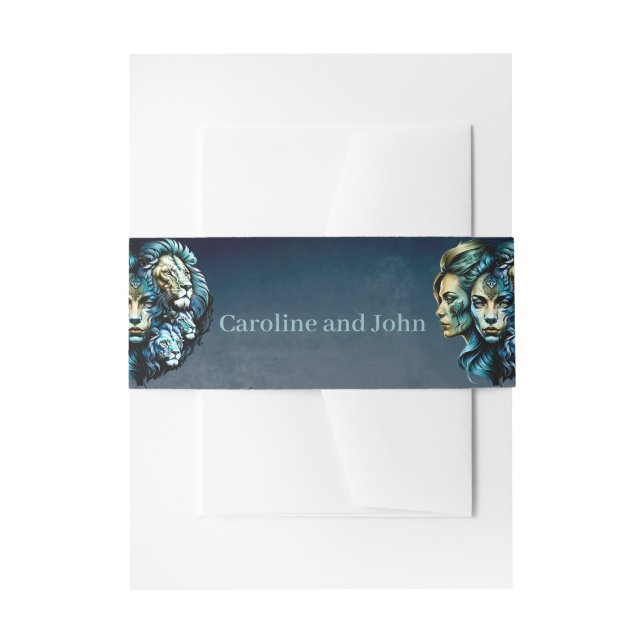 Bandeau De Faire-part La présence puissante des lions (Devant example)