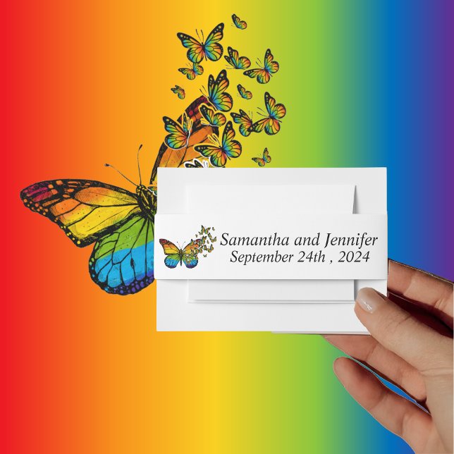 Bandeau De Faire-part L'amour est l'amour Thème de mariage arc-en-ciel (Créateur téléchargé)