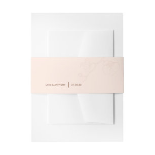 Bandeau De Faire-part LANA Modern Latté Orchid Invitation Belly Band