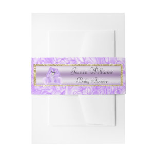 Bandeau De Faire-part Lapin Lilas Mignon