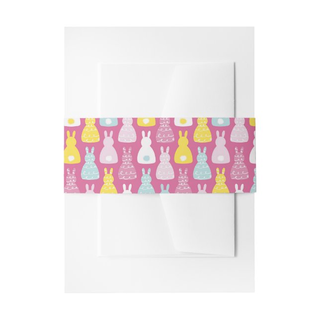 Bandeau De Faire-part Lapin rose (Devant example)
