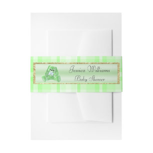 Bandeau De Faire-part Lapin vert mignon