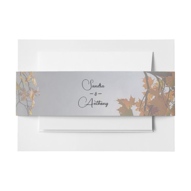 Bandeau De Faire-part L'automne laisse une invitation rustique (Devant Example)