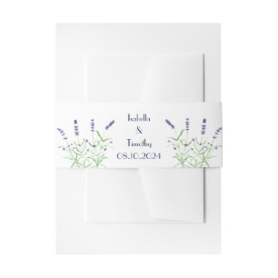 Bandeau De Faire-part Lavande Fleurs violettes Floral Mariage élégant