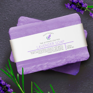Bandeau De Faire-part lavande savon produit beauté étiquette