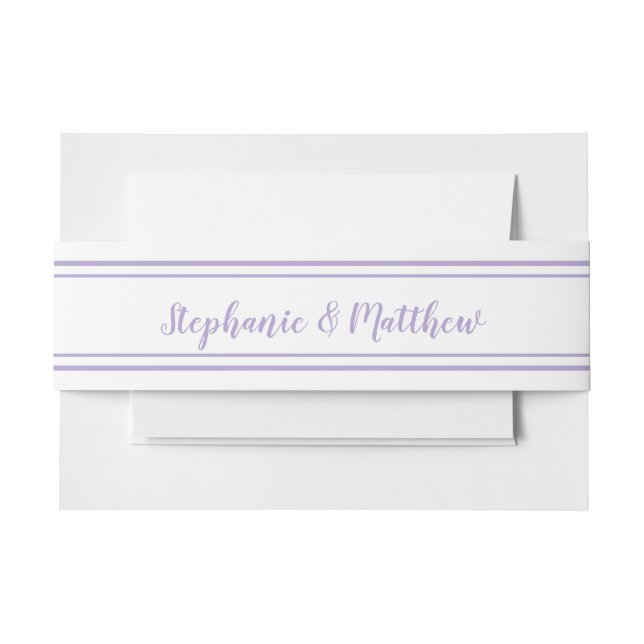 Bandeau De Faire-part Lavender Modern Classic Wedding Invitation (Devant Example)