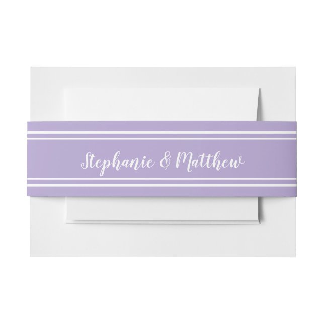 Bandeau De Faire-part Lavender Modern Elegant Wedding Invitation (Devant Example)